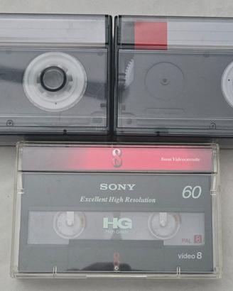 Lotto 3  videocassette videocamera vintage