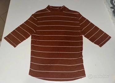 Tally Weijl maglia a righe marrone e bianca