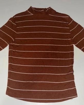 Tally Weijl maglia a righe marrone e bianca