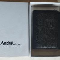 André Le Sac Portafoglio donna cuoio nero nuovo
