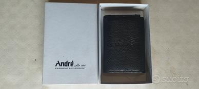 André Le Sac Portafoglio donna cuoio nero nuovo