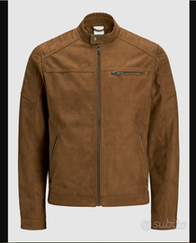 Giacca in finta pelle scamosciata