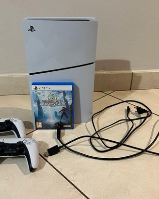PS5 + 2 controller + gioco + hdmi + alimentatore