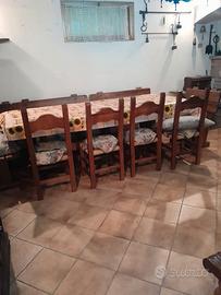 TAVOLO CON PANCA COMPLETO DI SEDIE