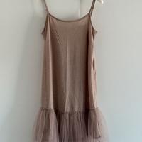Vestito donna rosa con tulle