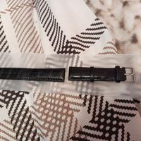 Cinturino nero in pelle 20 mm