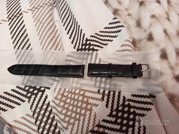 Cinturino nero in pelle 20 mm