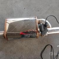 Silenziatore tuning con valvola aftermarket nuovo