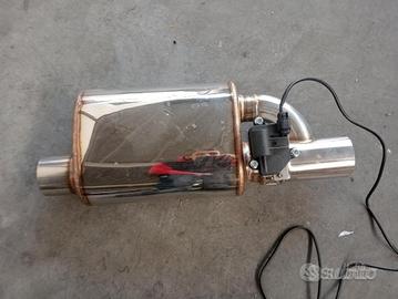 Silenziatore tuning con valvola aftermarket nuovo