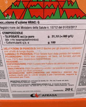 Diserbo erbacce Glifosate