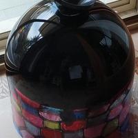 Lampadario Leucos anni '70 in vetro di Murano