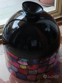 Lampadario Leucos anni '70 in vetro di Murano