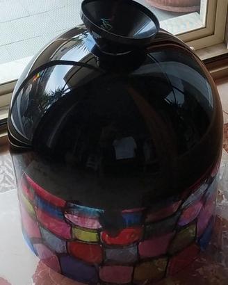 Lampadario Leucos anni '70 in vetro di Murano