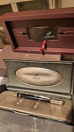 Penna sfera Parker Duofold Platinum e sua scatola