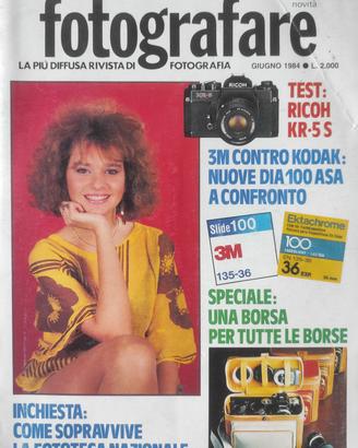 RIVISTA "FOTOGRAFARE" DI GIUGNO 1984.