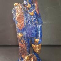 scultura terracotta smaltata. 