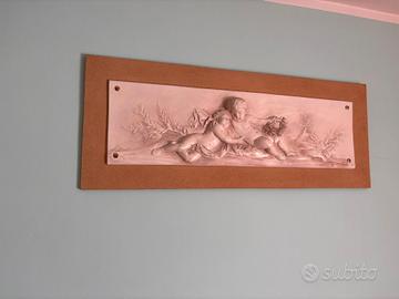 Quadro con angeli in rilievo