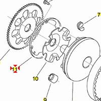 Coperchio portarulli Aprilia Mojito 50 AP2MEA00042