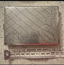 Portasigarette donna  argento art decó/liberty