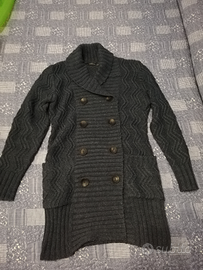 Maglione blu lungo