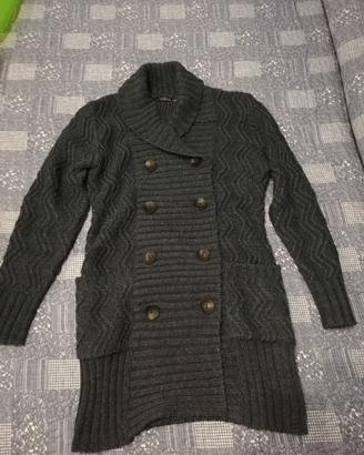 Maglione blu lungo