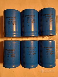 Condensatori Elettrolitici Sprague 680uF 250V usat