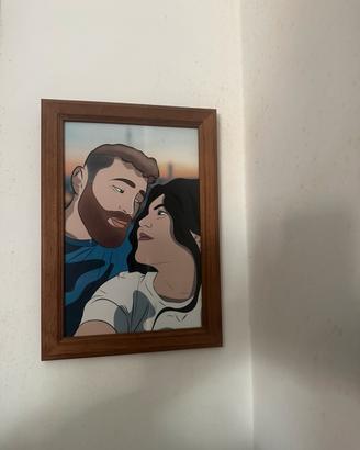 RITRATTI personalizzati da FOTO con Cornice