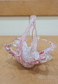 CESTINO CENTROTAVOLA IN VETRO DI MURANO
