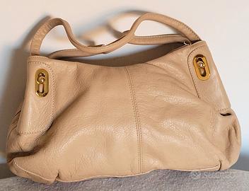 Borsa a spalla Marella in vera pelle beige