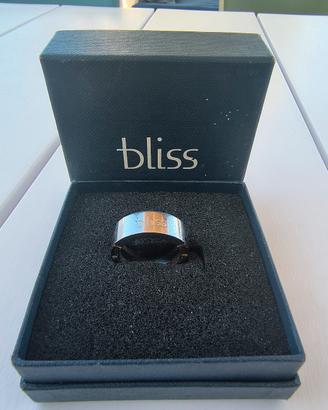 Anello Bliss legno acciaio con diamante 
