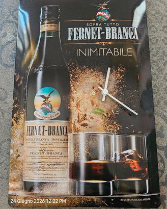 Orologio da Parete in Metallo Rilievo Fernet-Branc