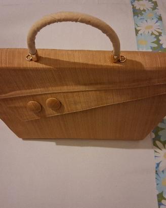 Borsa vintage anni '60 in seta – stile sartoriale