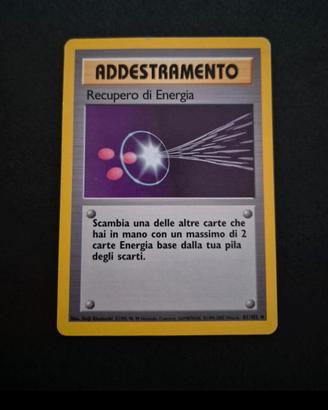 Carta Pokémon addestramento Recupero di energia 
