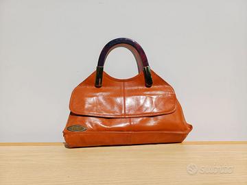 Borsa Donna Vintage in Pelle Arancione – Made in I