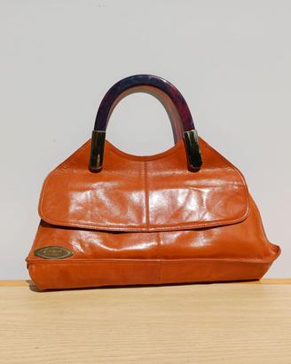 Borsa Donna Vintage in Pelle Arancione – Made in I