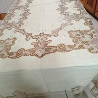 servizio da tavola x 12 ricam a mano Burano beigie