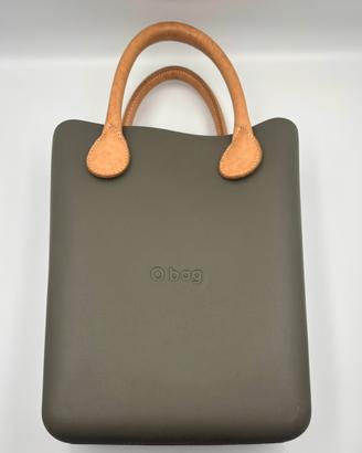O Bag Original Full spot verde oliva manici cuoio