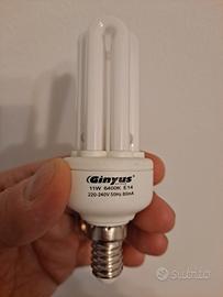Lampadina 11W E14 Ginyus 6400K come nuova