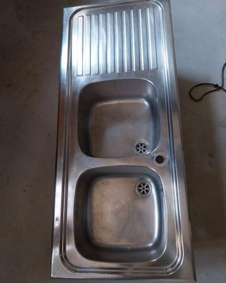 Lavello cucina acciaio doppia vasca