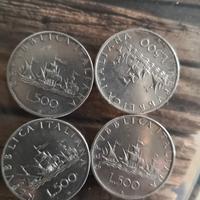 monete 500 lire argento caravelle 