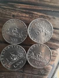 monete 500 lire argento caravelle 