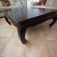 Tavolo da salotto in legno massello noce