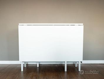Tavolo Ikea consolle allungabile bianco