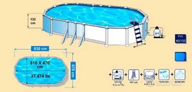 COMPRA IN INVERNO Piscina 8x4 fuori terra