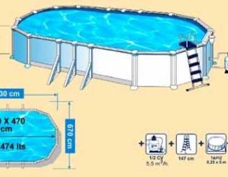 Piscina 8x4 fuori terra