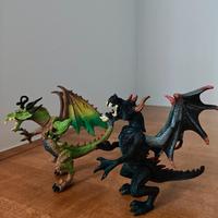 lotto 2 action figure draghi dragon alato