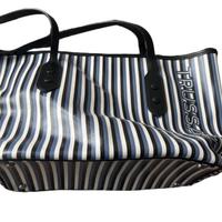 Borsa Trussardi a spalla a righe di pelle