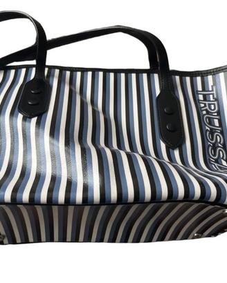 Borsa Trussardi a spalla a righe di pelle