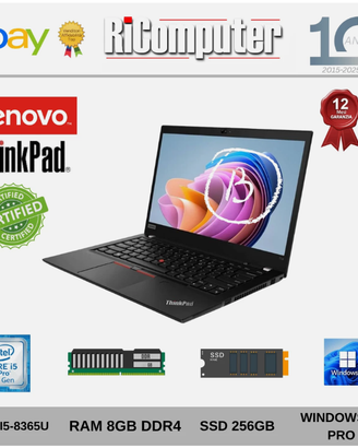 Lenovo ThinkPad 13.3 i5 8a Gen 8GB RAM SSD 256GB