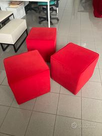 4 Pouf in velluto